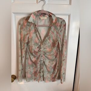 Sheer rouched top!